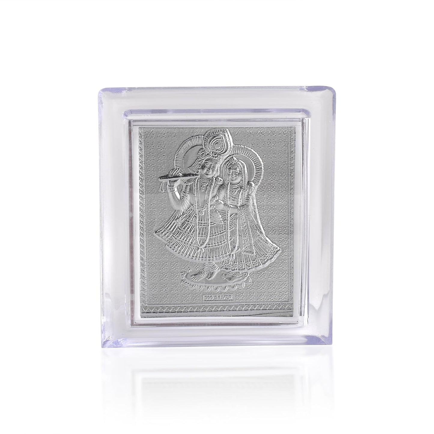 Silver plated Radha Krishna Photo Frame for Gift