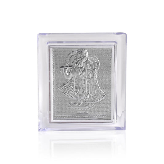Silver plated Radha Krishna Photo Frame for Gift