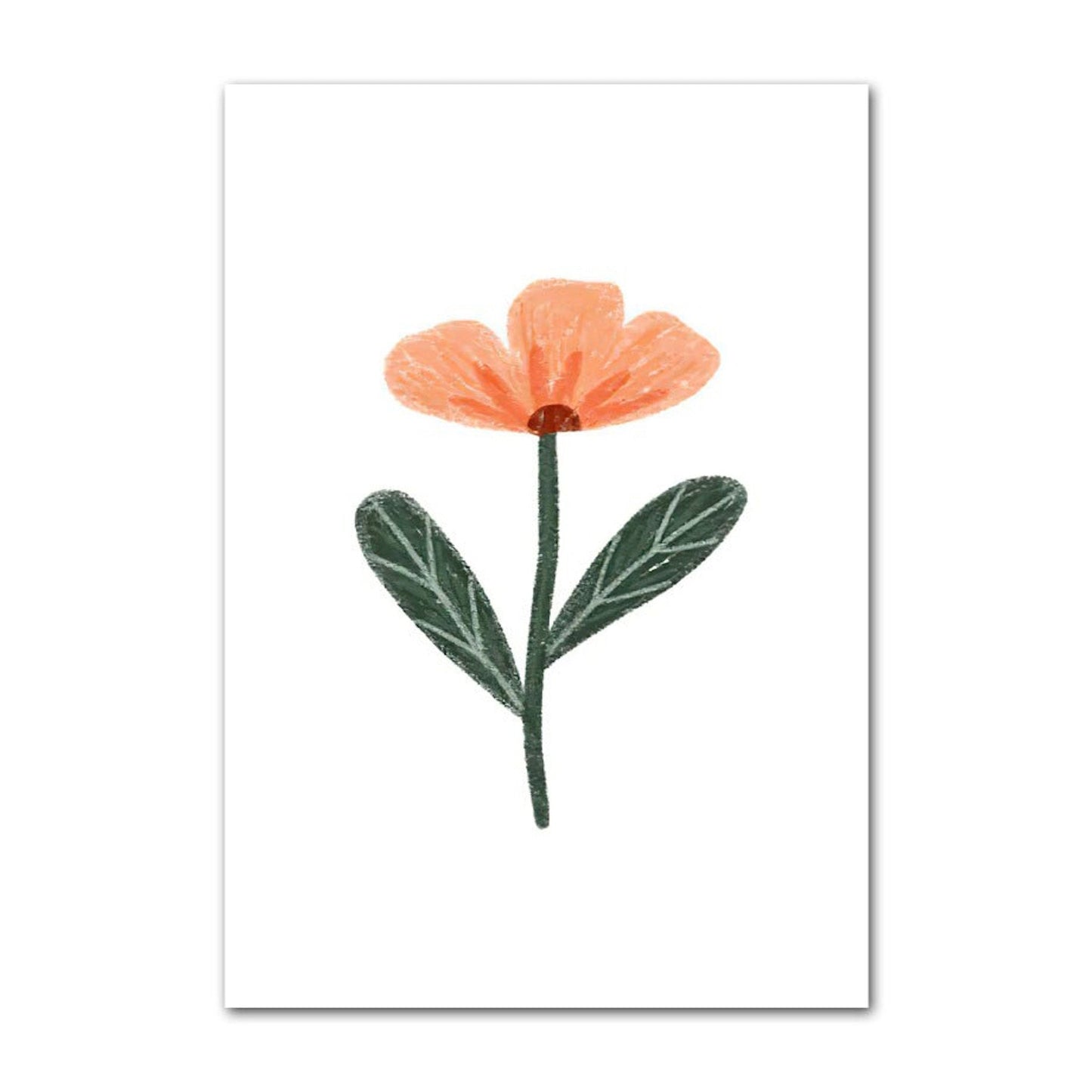 Poster Kinder süße Tiere im Boho Stil Bär Eichhörnchen Schnecke Pilzhaus und Blumen als Deko Print ohne Rahmen